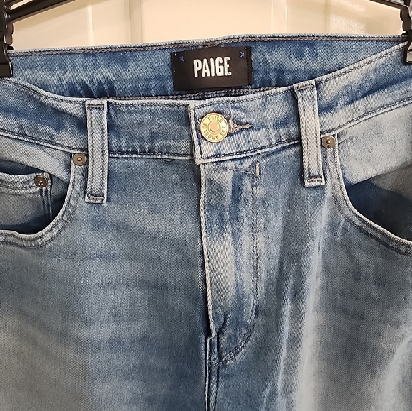 PAIGE Women's Blue Jeans Size 34 Light Wash - Picture 4 of 6